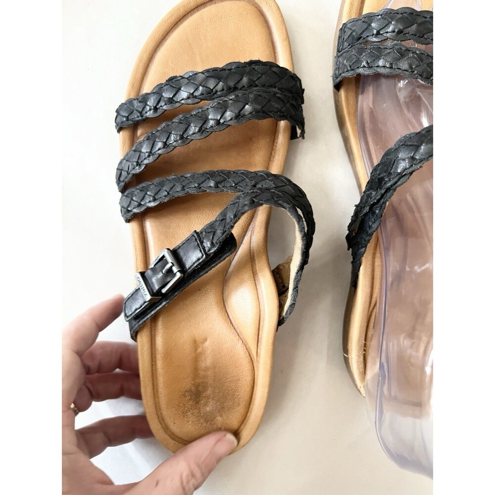 Aetrex Brielle Slip-On Orthopedic Sandals Size 37 7 Black Comfort Walking Arch - Picture 7 of 7